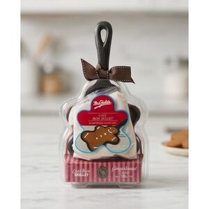 Mrs Fields Retro Gingerbread Cookie Mix with Mini Cast Iron Skillet Gift Set NEW
